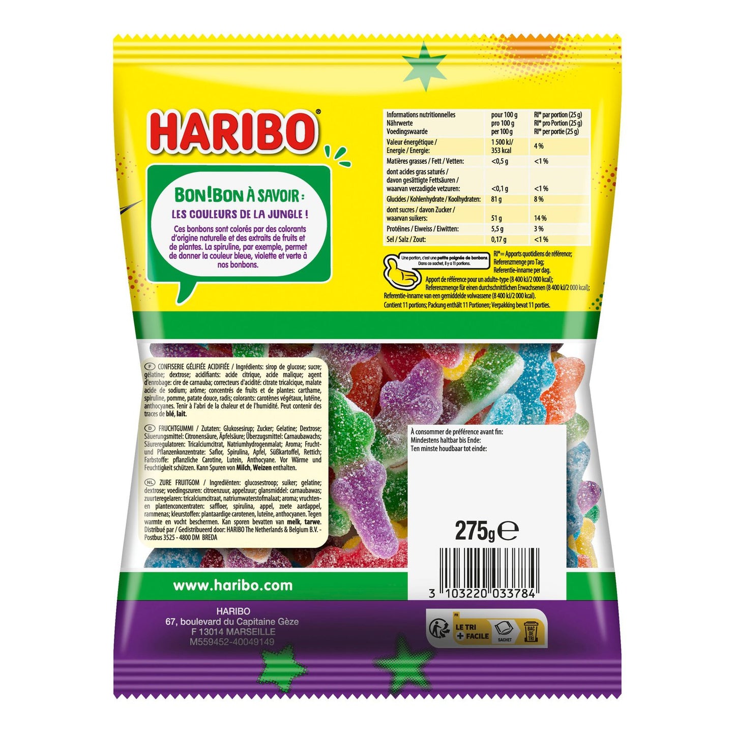 Haribo Croco Pik candies 275g