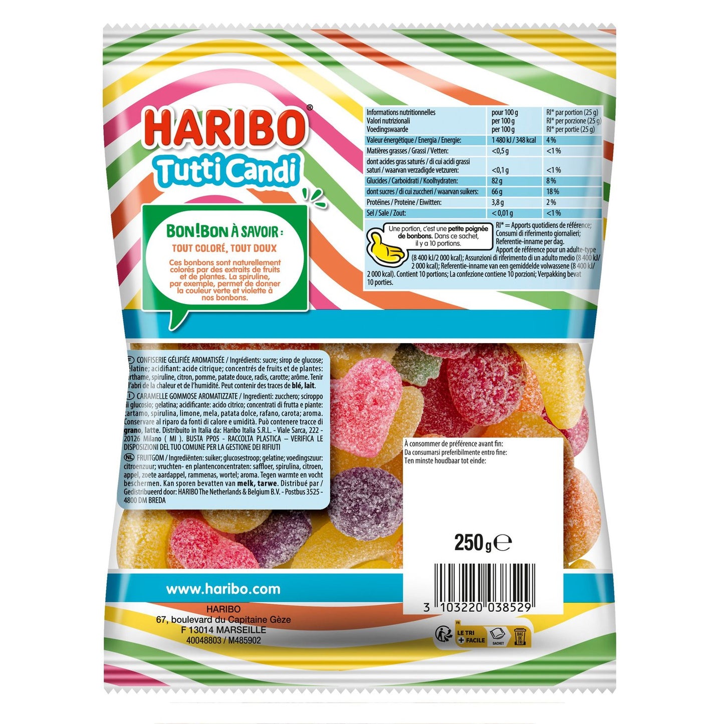 Haribo Tutti Candi Candies 250g