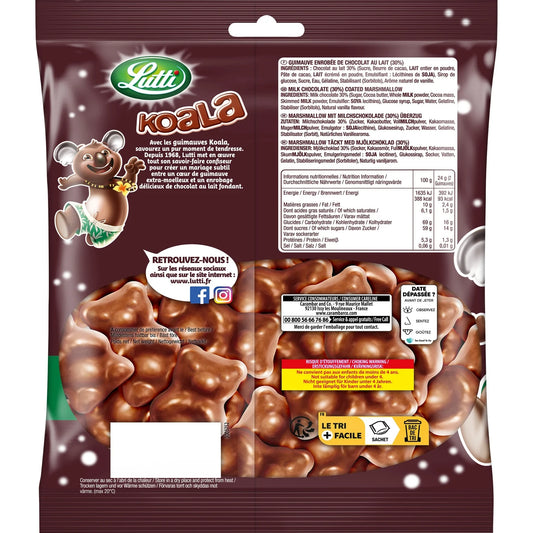 LUTTI Koala Milk Chocolate Marshmallow Sweets 185g