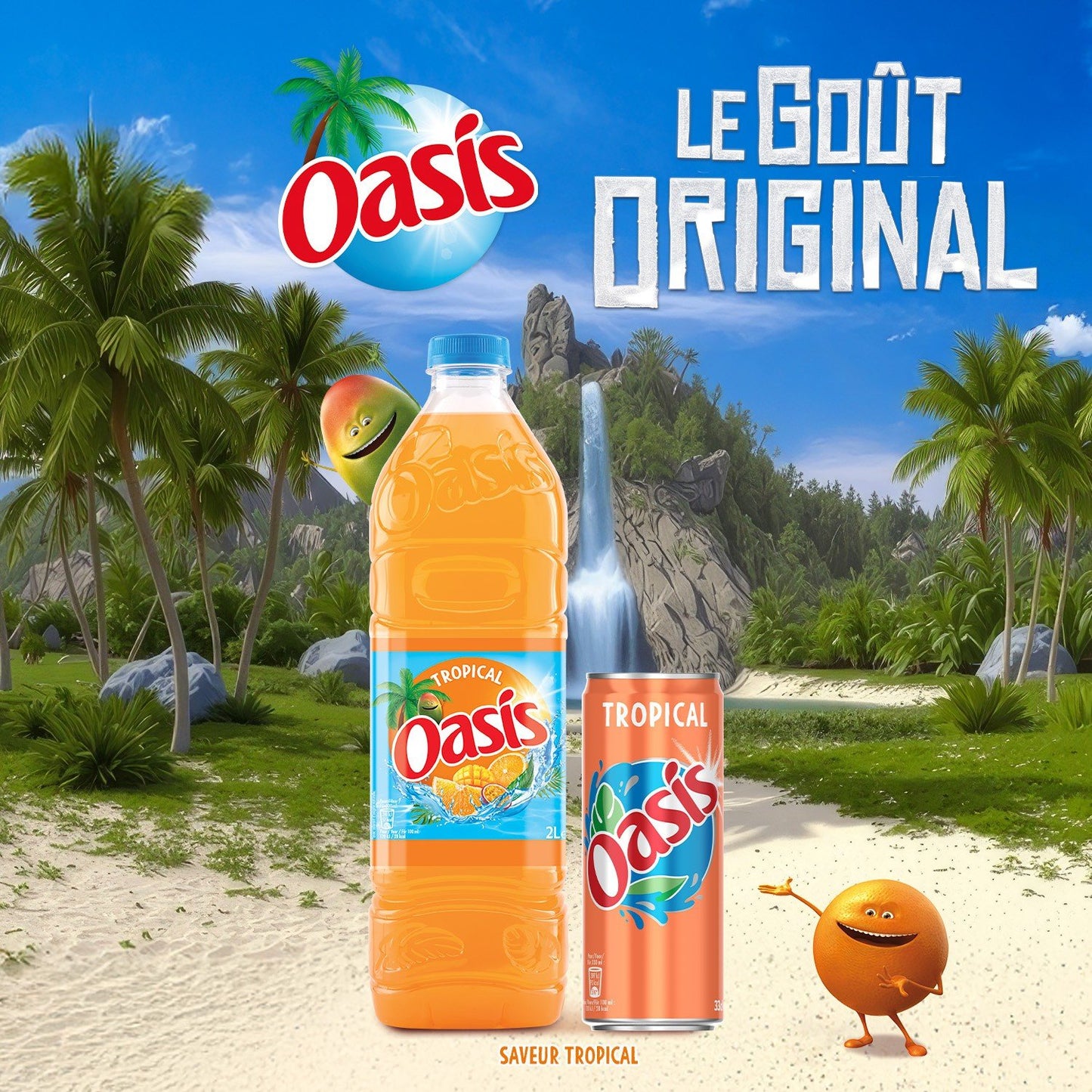 Oasis Tropical Fruit Drink with No Added Sugar 1,5L