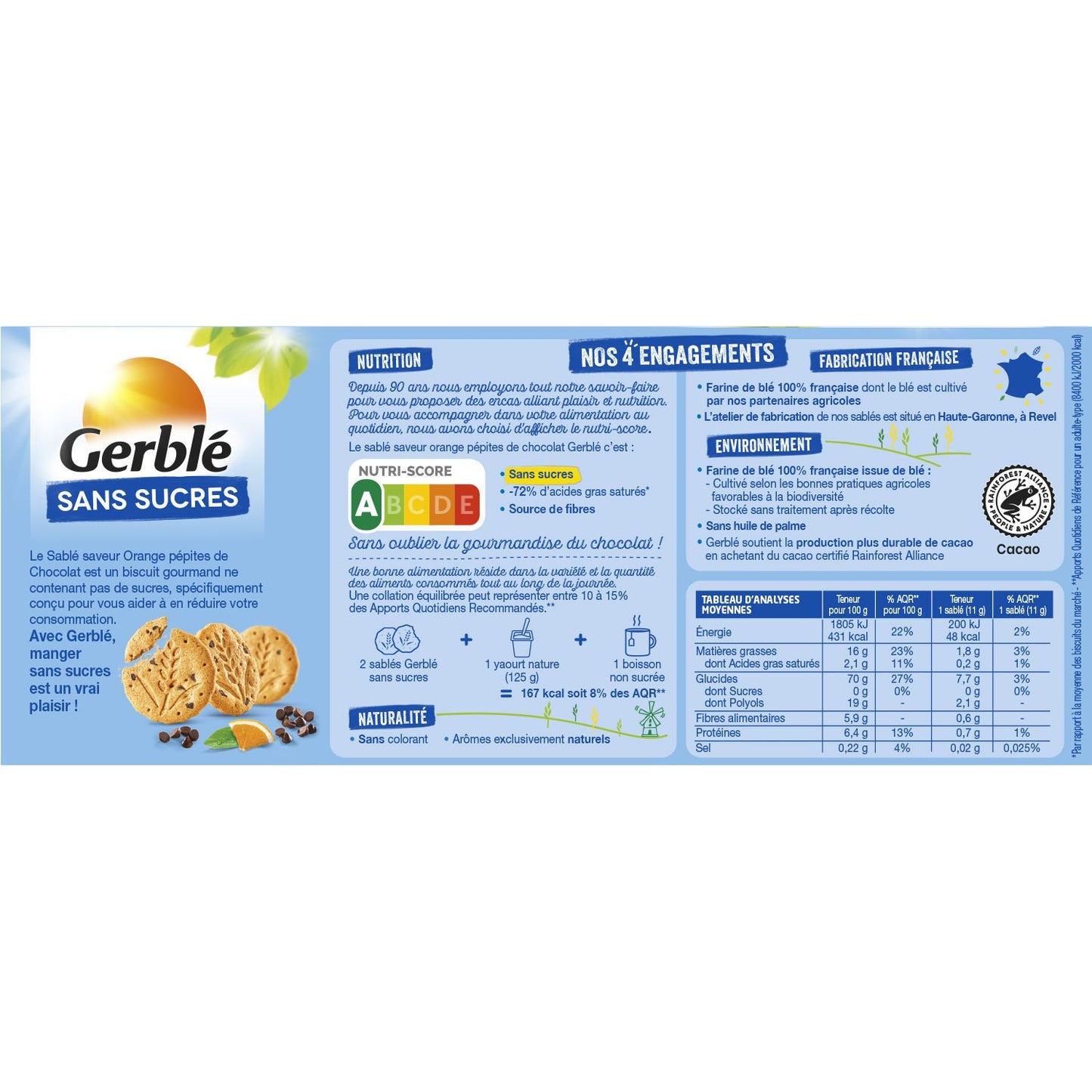 GERBLE Sugar-Free Orange Chocolate Chip Biscuit