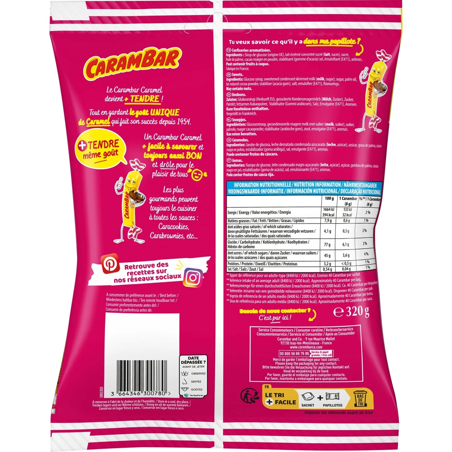 Carambar caramel candies 320g