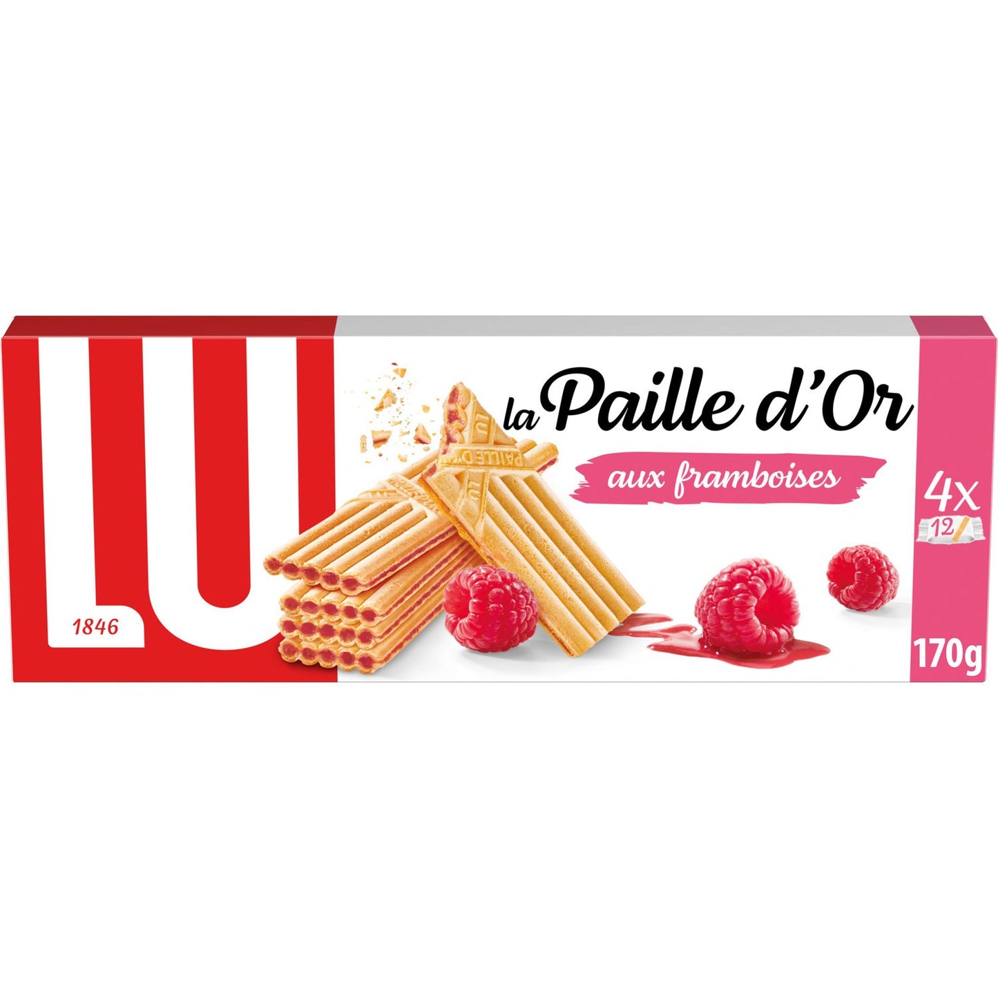 LU La Paille d'Or Raspberry-Filled Wafer Biscuits