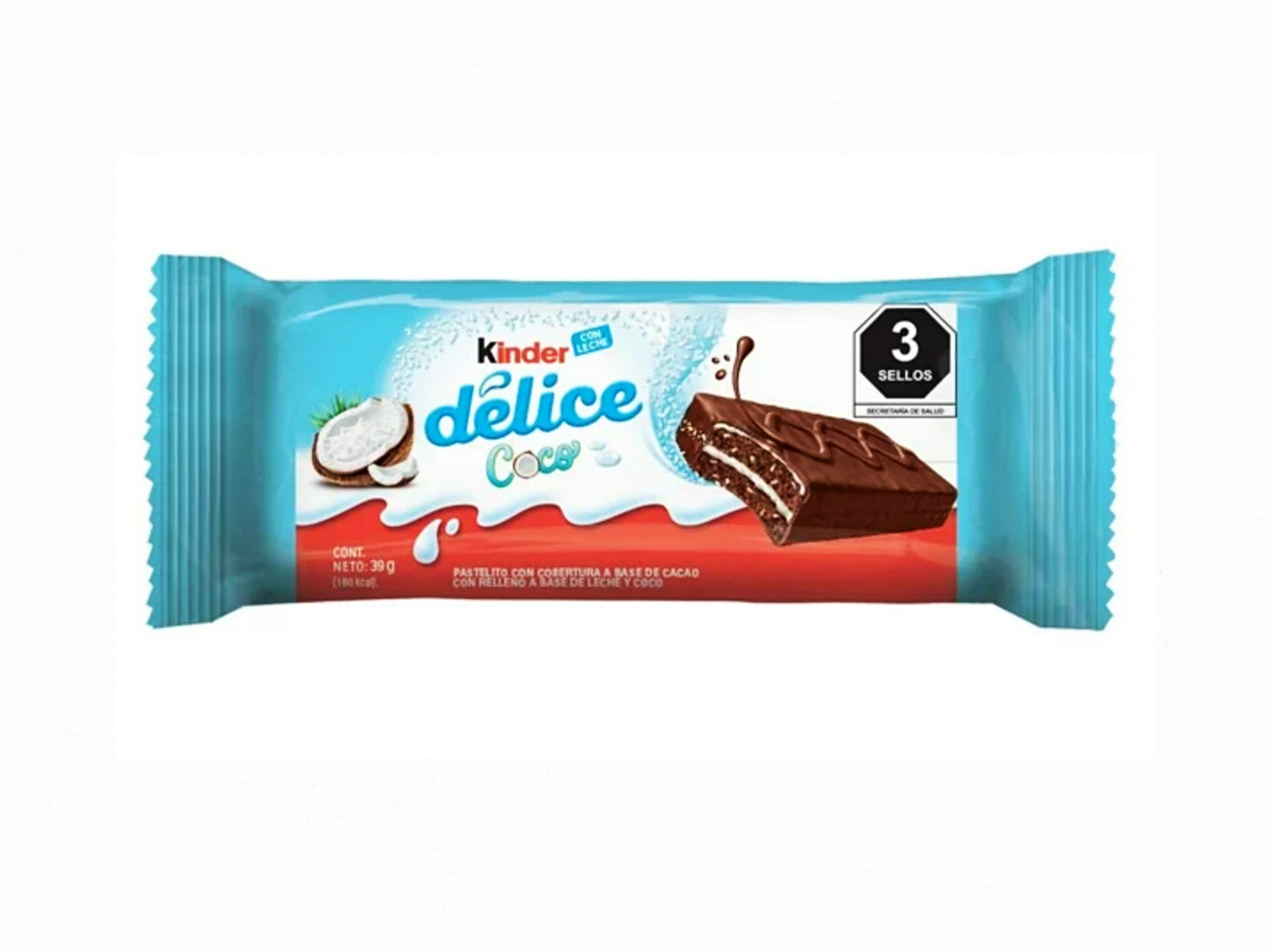 Kinder Delice Coconut barre de chocolat