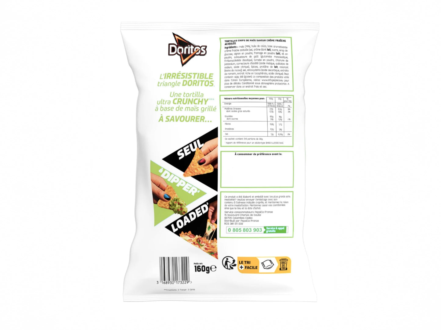 DORITOS Chips tortilla goût Crème aigre