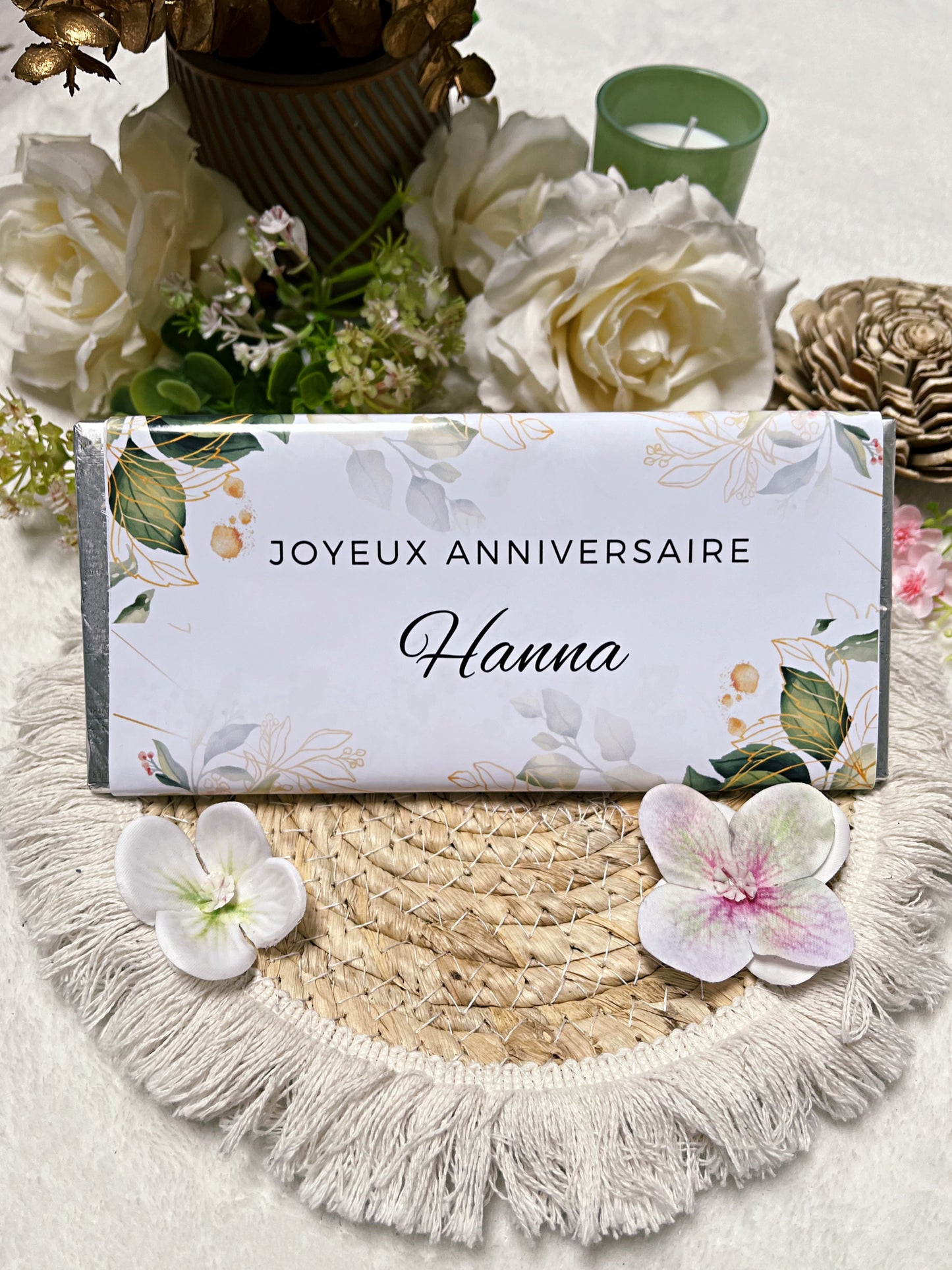 Chocolat personnalisé Joyeux anniversaire