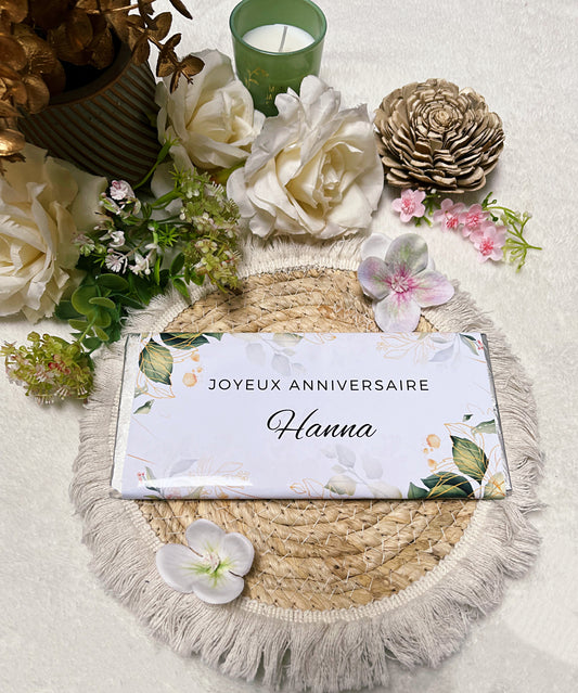 Chocolat personnalisé Joyeux anniversaire