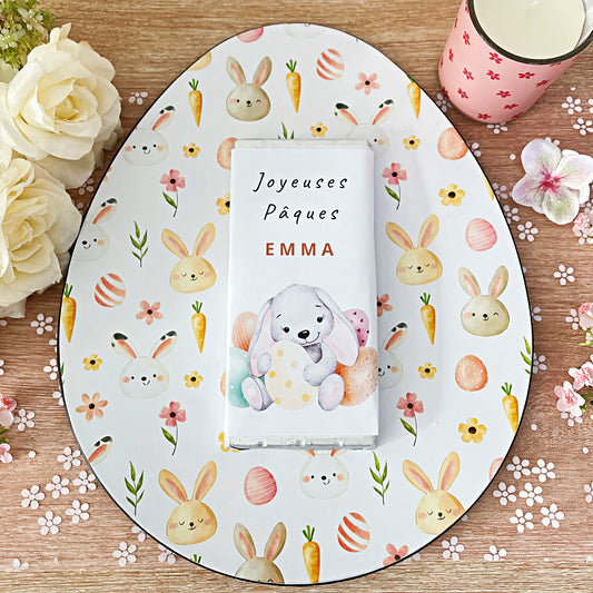 Chocolat personnalisé Joyeuses Pâques