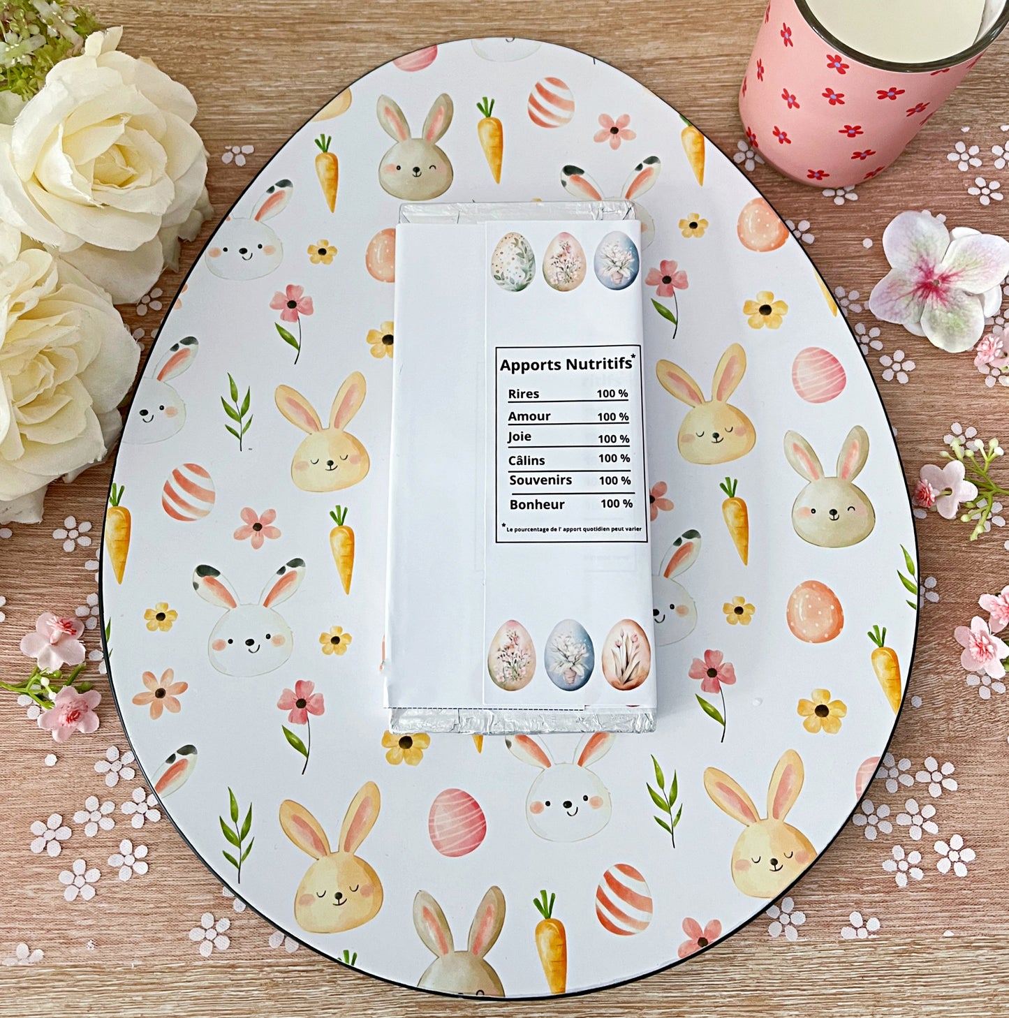 Chocolat personnalisé Joyeuses Pâques