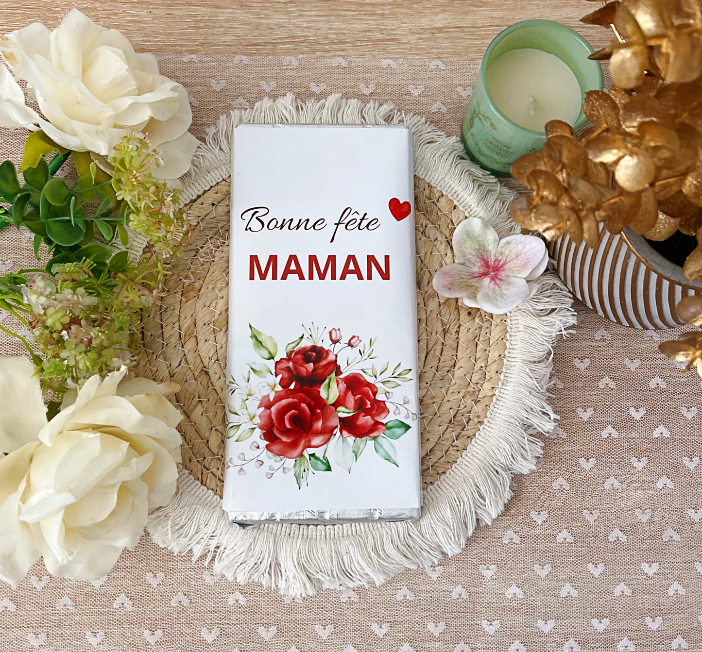 Chocolat personnalisé Bonne fête maman