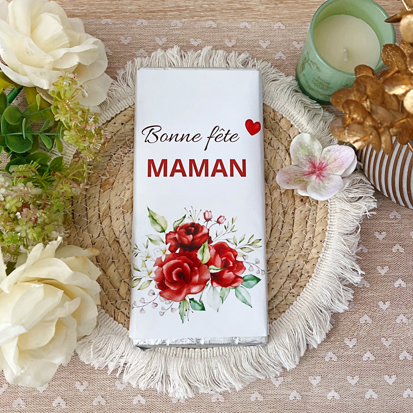 Chocolat personnalisé Bonne fête maman