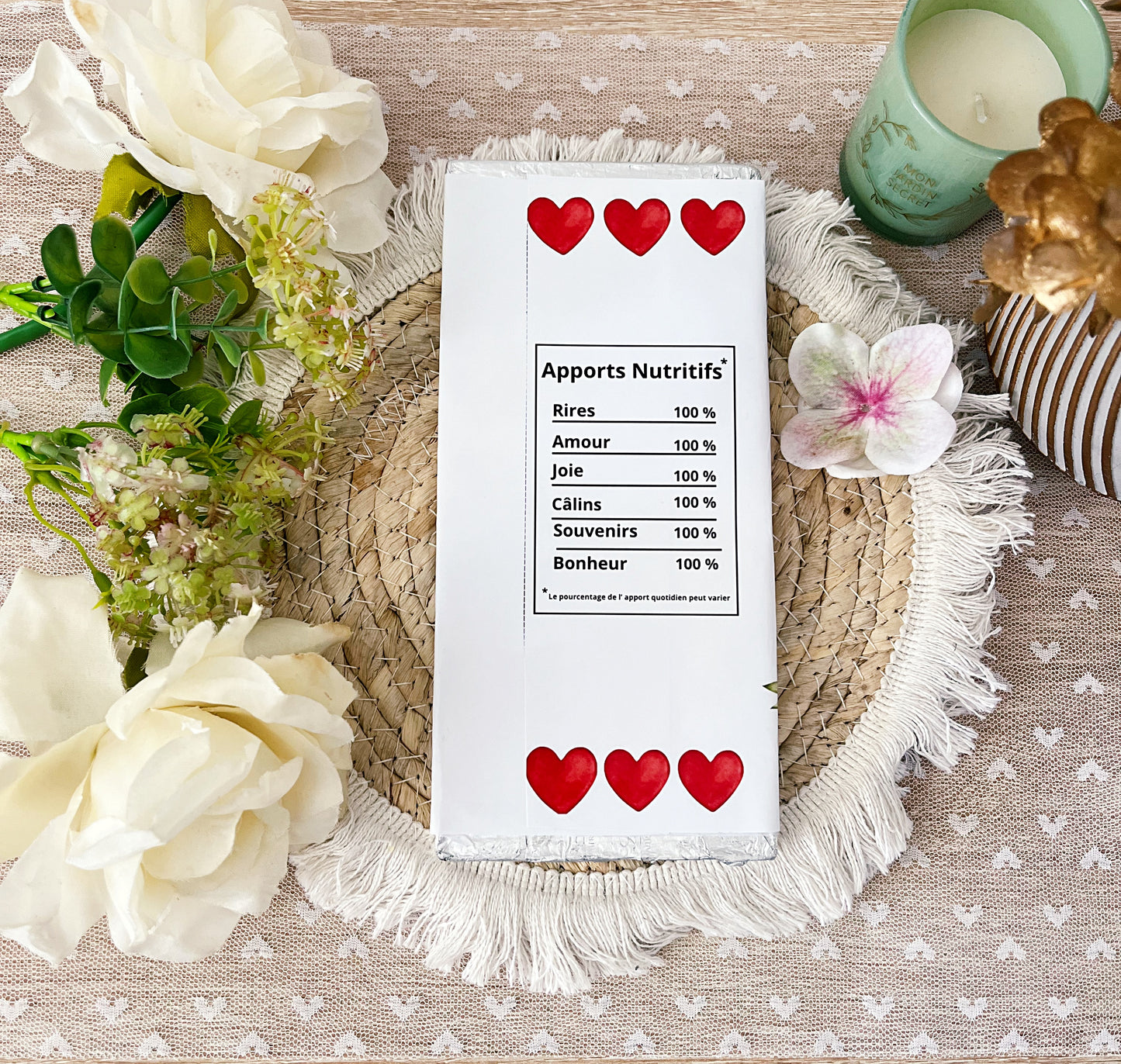 Chocolat personnalisé Bonne fête maman