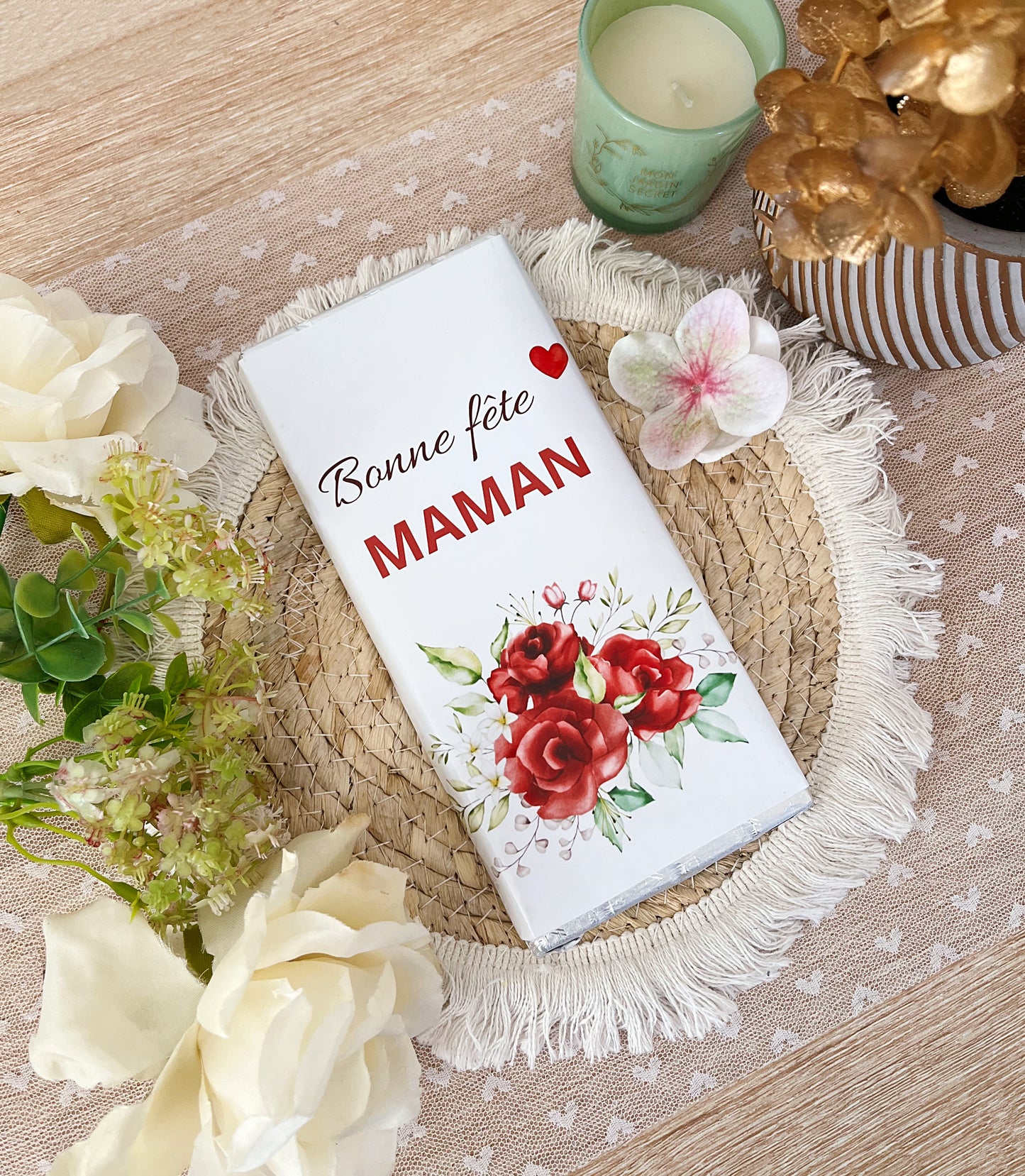 Chocolat personnalisé Bonne fête maman
