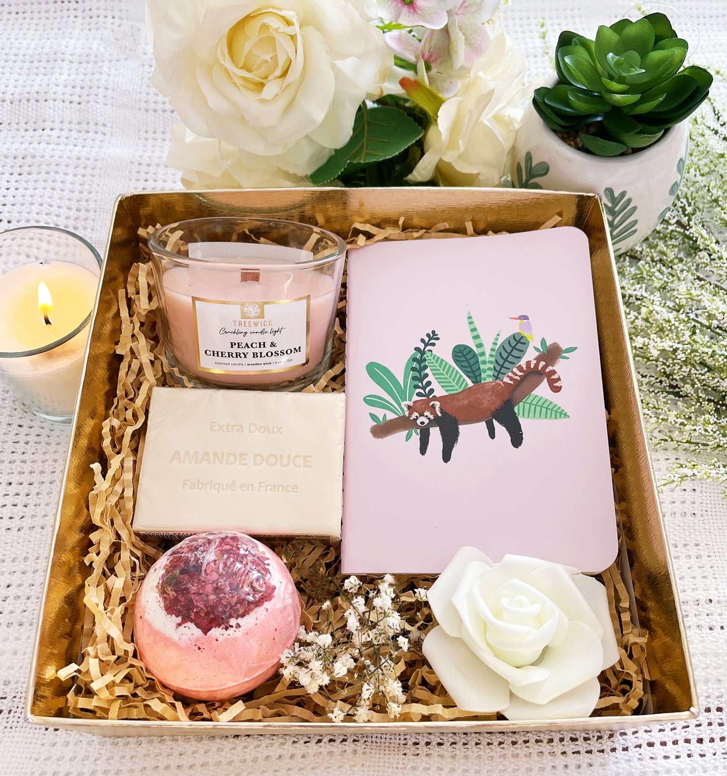 Coffret cadeau rose