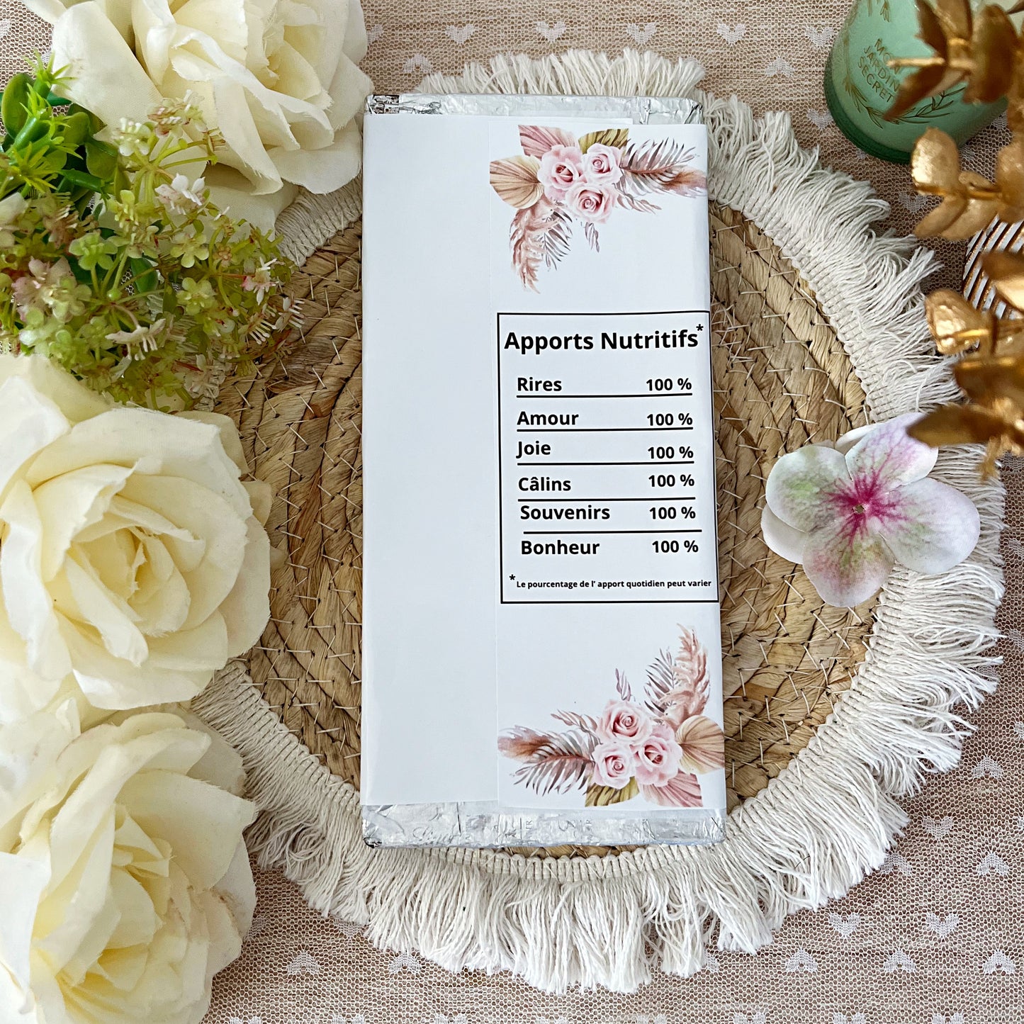 Chocolat personnalisé "Maman je t'aime"