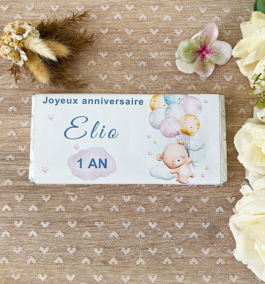 Chocolat personnalisé "Joyeux anniversaire"