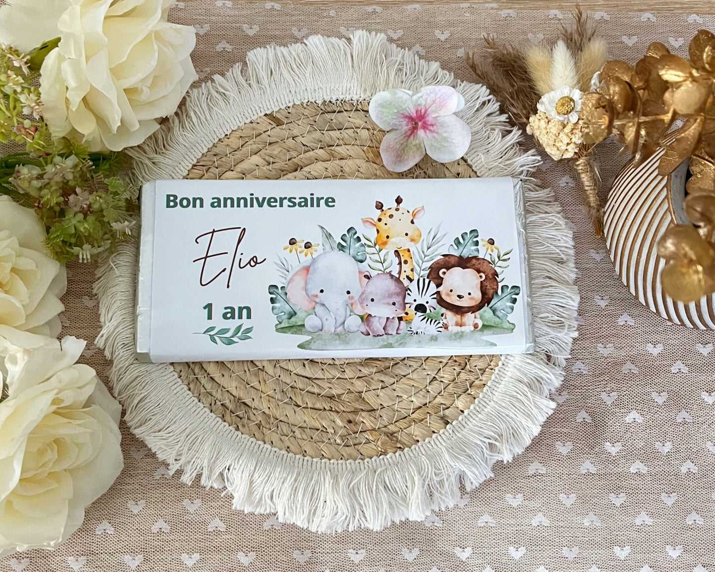 Chocolat personnalisé "Joyeux anniversaire"