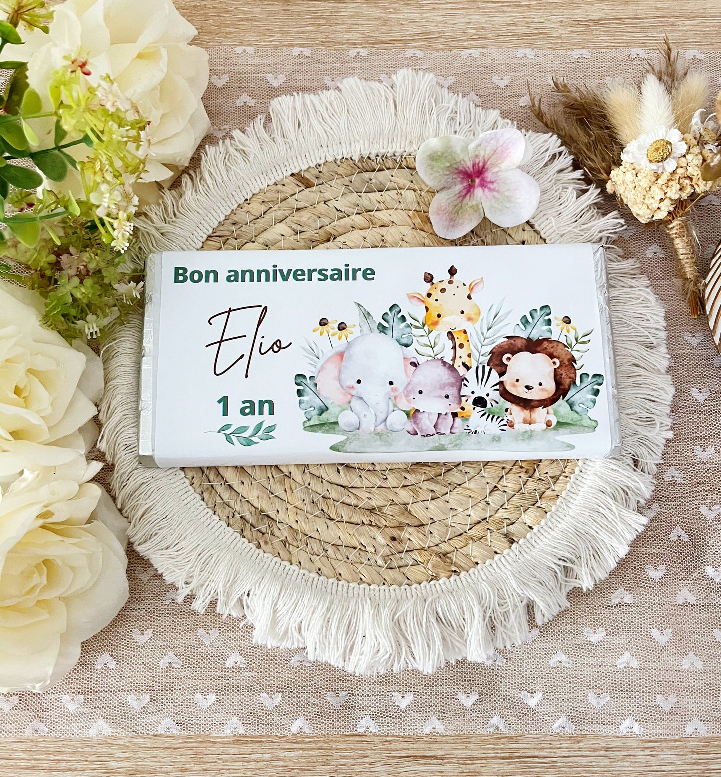 Chocolat personnalisé "Joyeux anniversaire"