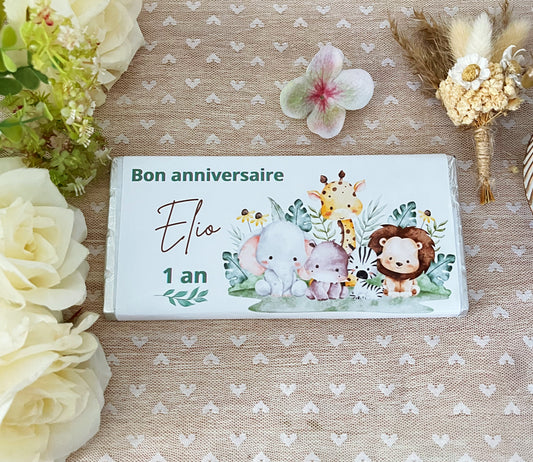 Chocolat personnalisé "Joyeux anniversaire"