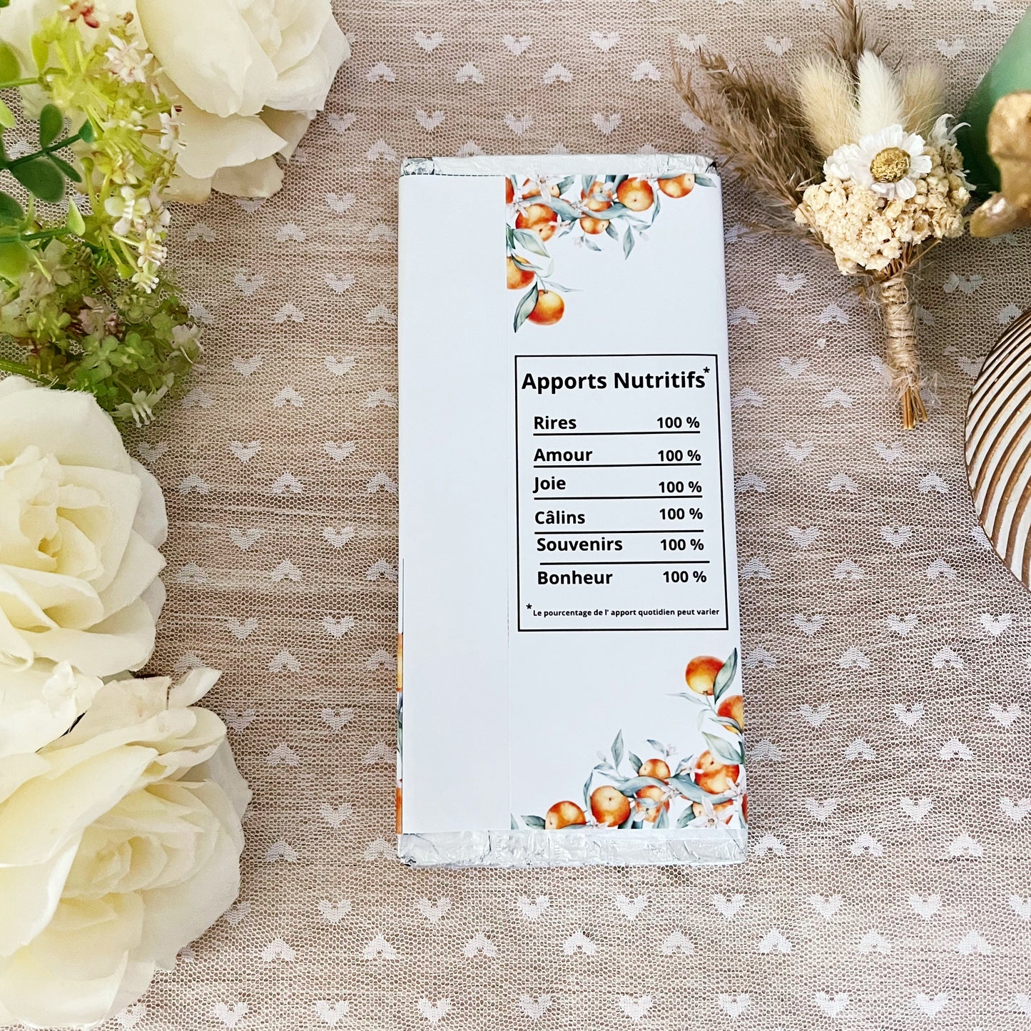 Chocolat personnalisé "Joyeux anniversaire"