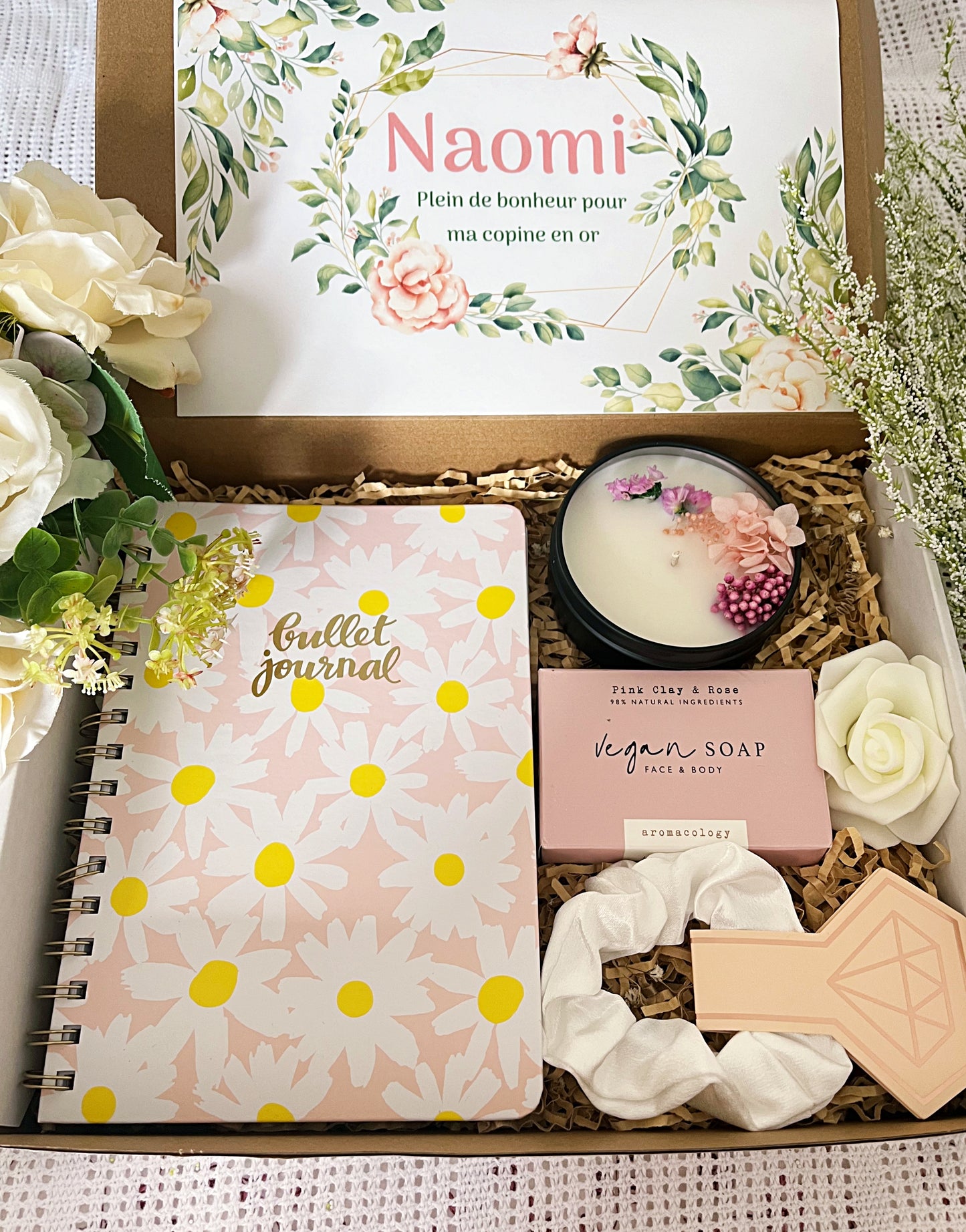 Coffret rose personnalisé