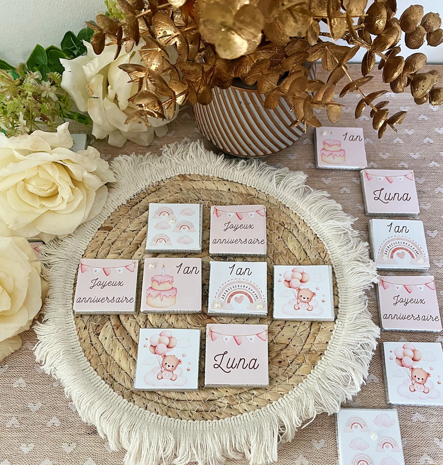 Boîte de chocolats personnalisée anniversaire fille
