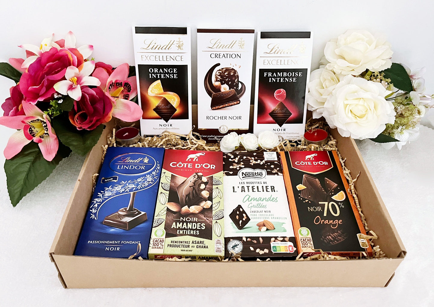 Assortiment de chocolats noirs L
