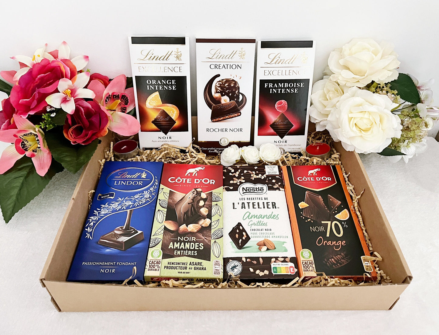 Assortiment de chocolats noirs L