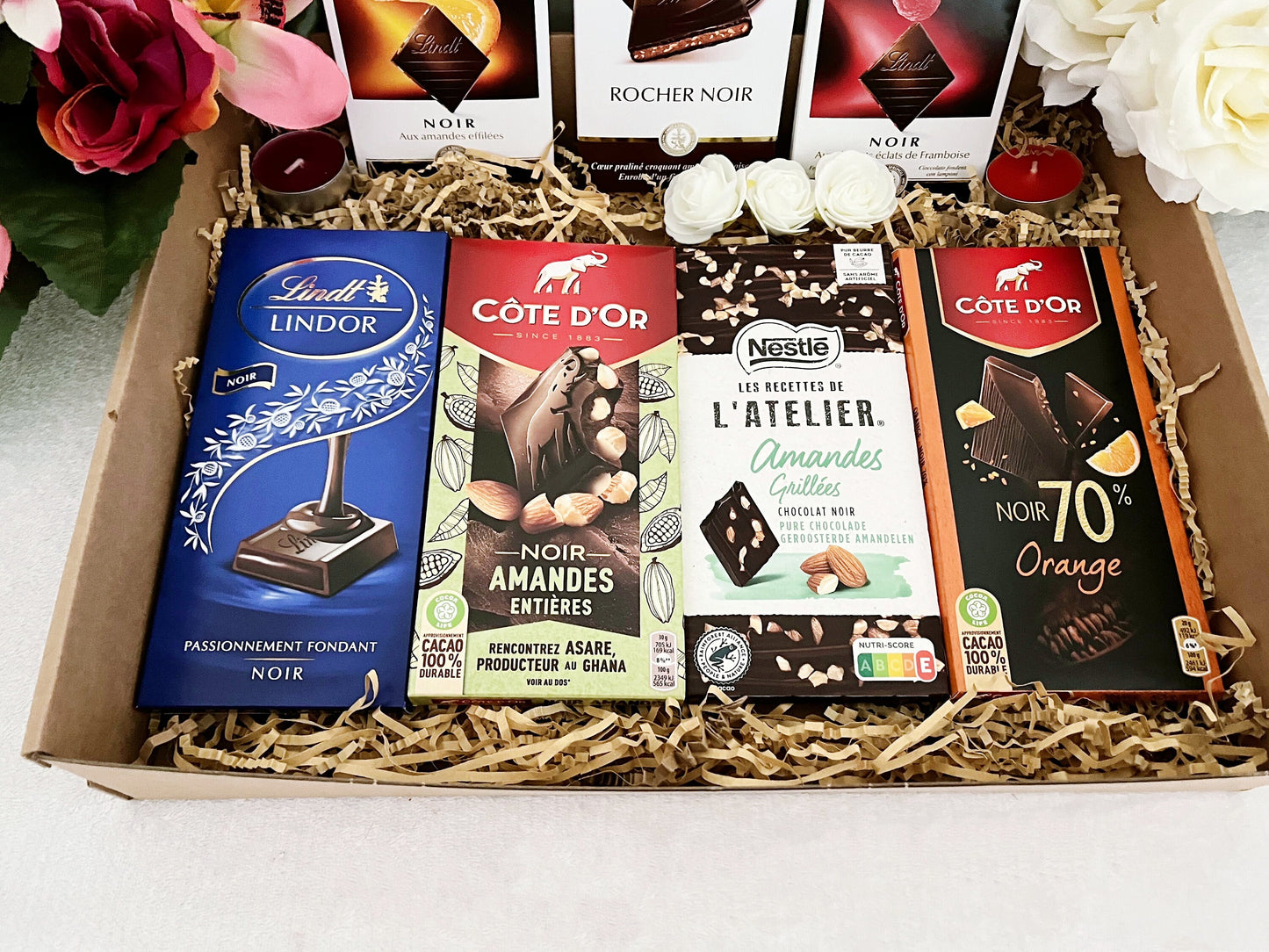 Assortiment de chocolats noirs L