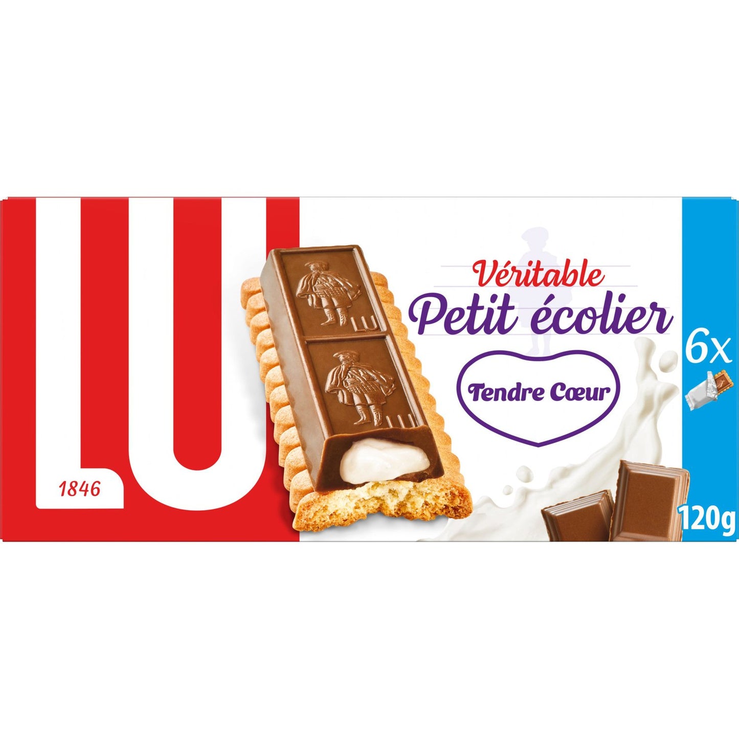 LU Tender Heart Milk Chocolate Bar Biscuits