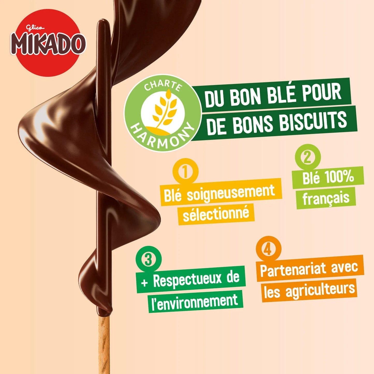 MIKADO LU Dark Chocolate Coated Biscuits