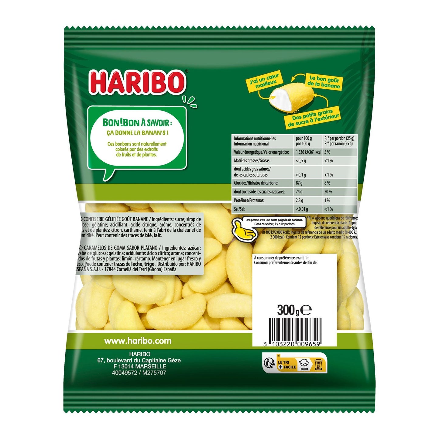 Haribo Banana Candies 300g