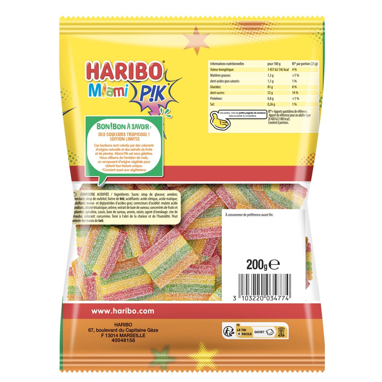Haribo Miami Pik candies 200g