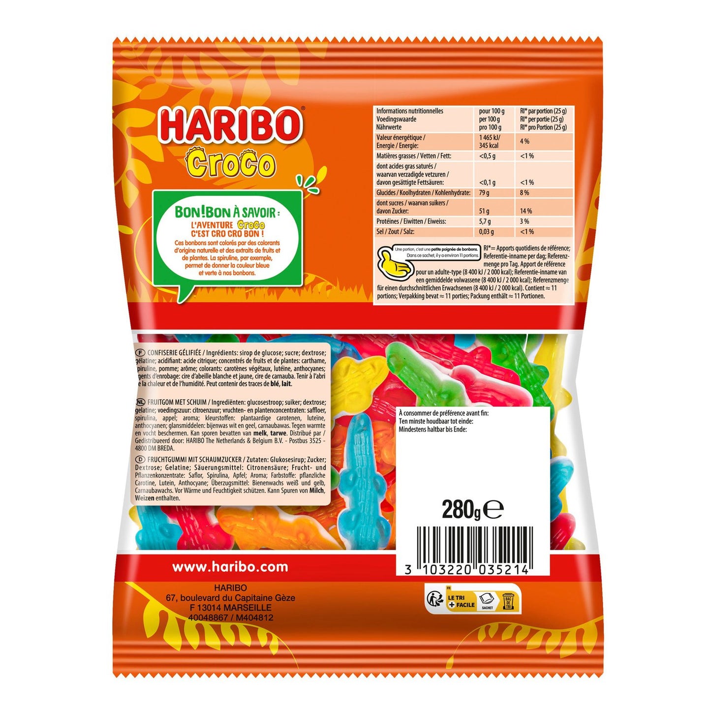 Haribo Croco candies 280g