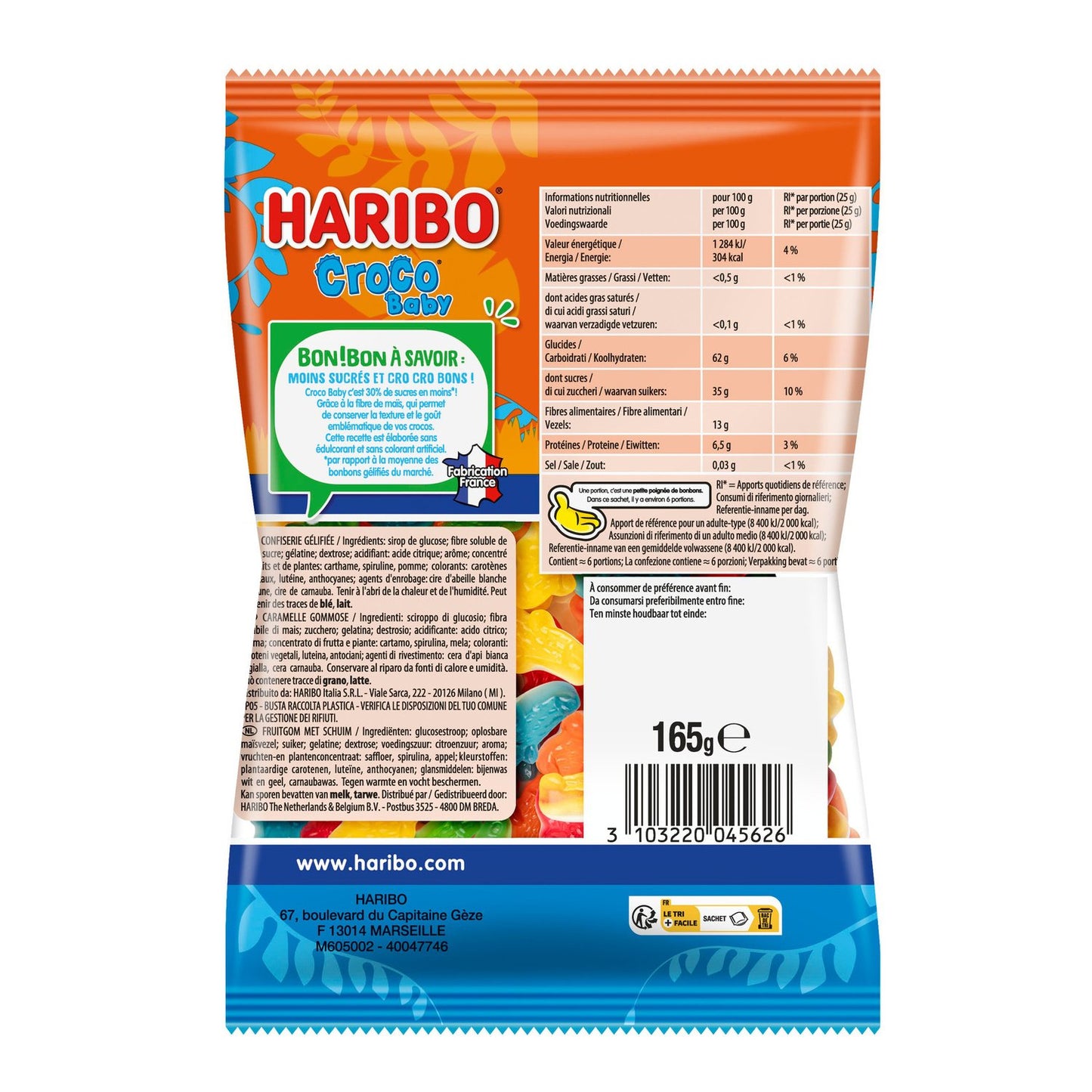 Haribo Croco Baby Candies 165g