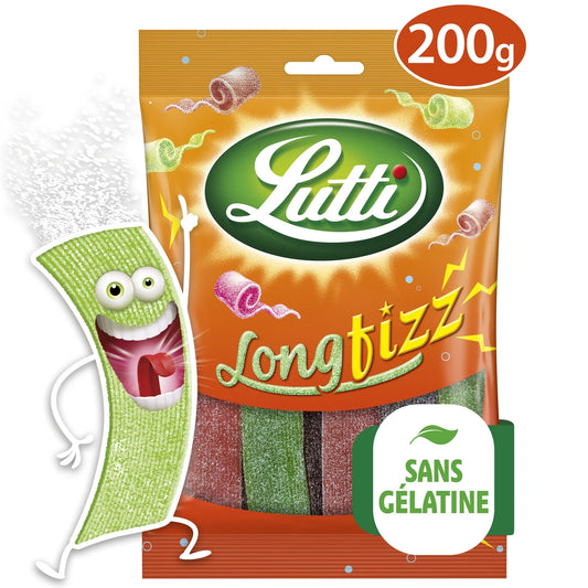 Lutti Longfizz Sour Fruit Candies 200g
