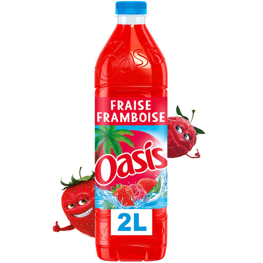Oasis Strawberry Raspberry Fruit Drink 2L