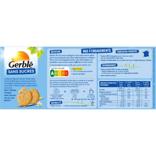 GERBLE Sugar-Free Vanilla Sesame Biscuit
