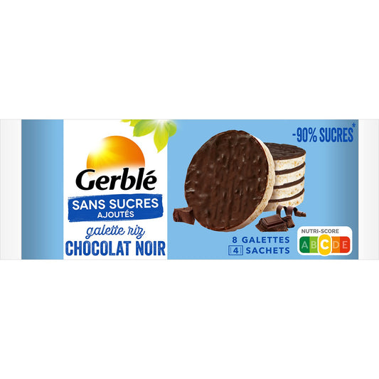 GERBLE Dark Chocolate Rice Cake With no Added Sugar