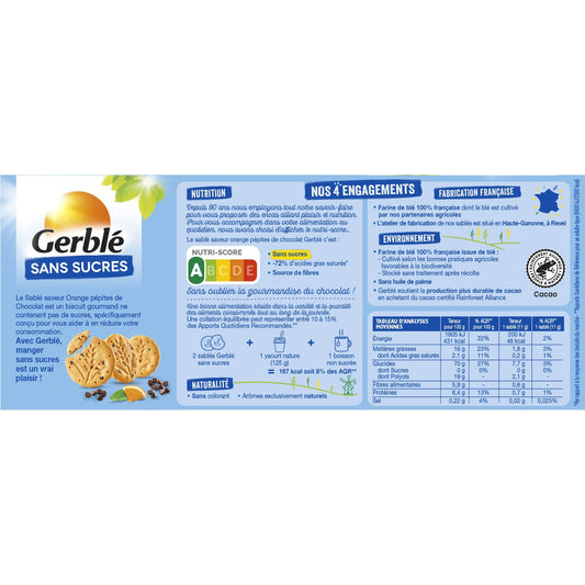 GERBLE Sugar-Free Orange Chocolate Chip Biscuit