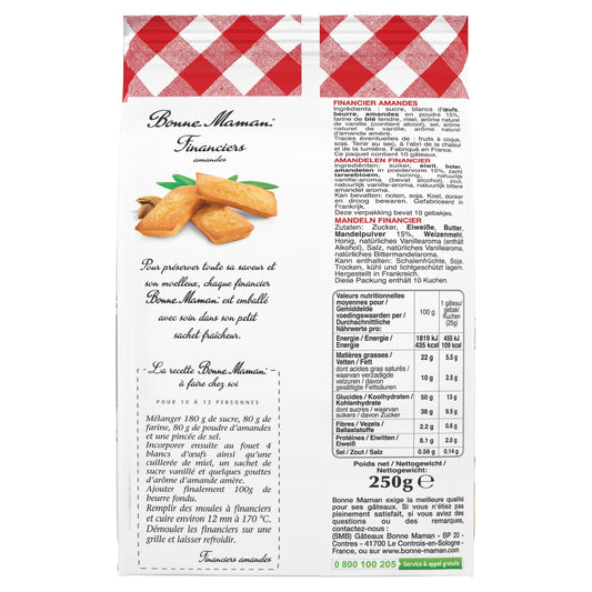 BONNE MAMAN Gâteaux Financiers Amande
