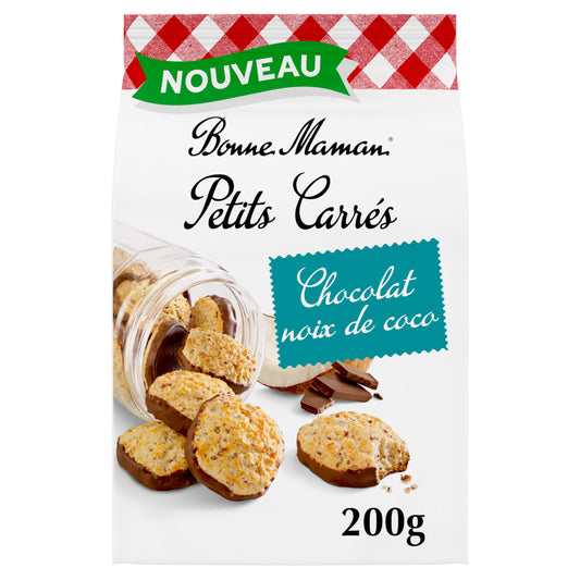 Bonne Maman Chocolate Coconut Square Biscuits