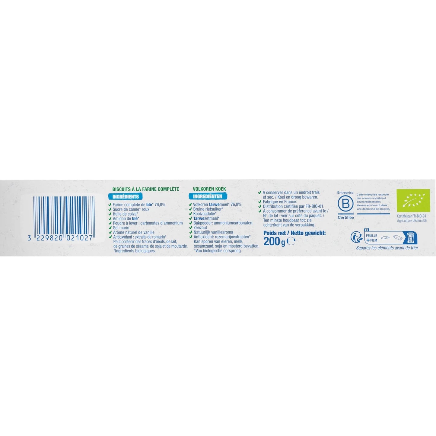 BJORG P'tit Nature Organic Biscuits