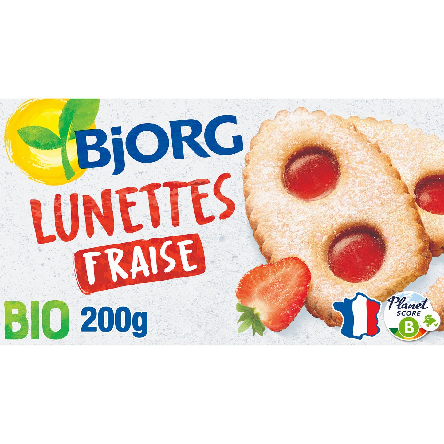 BJORG Organic Biscuits Strawberry Glasses