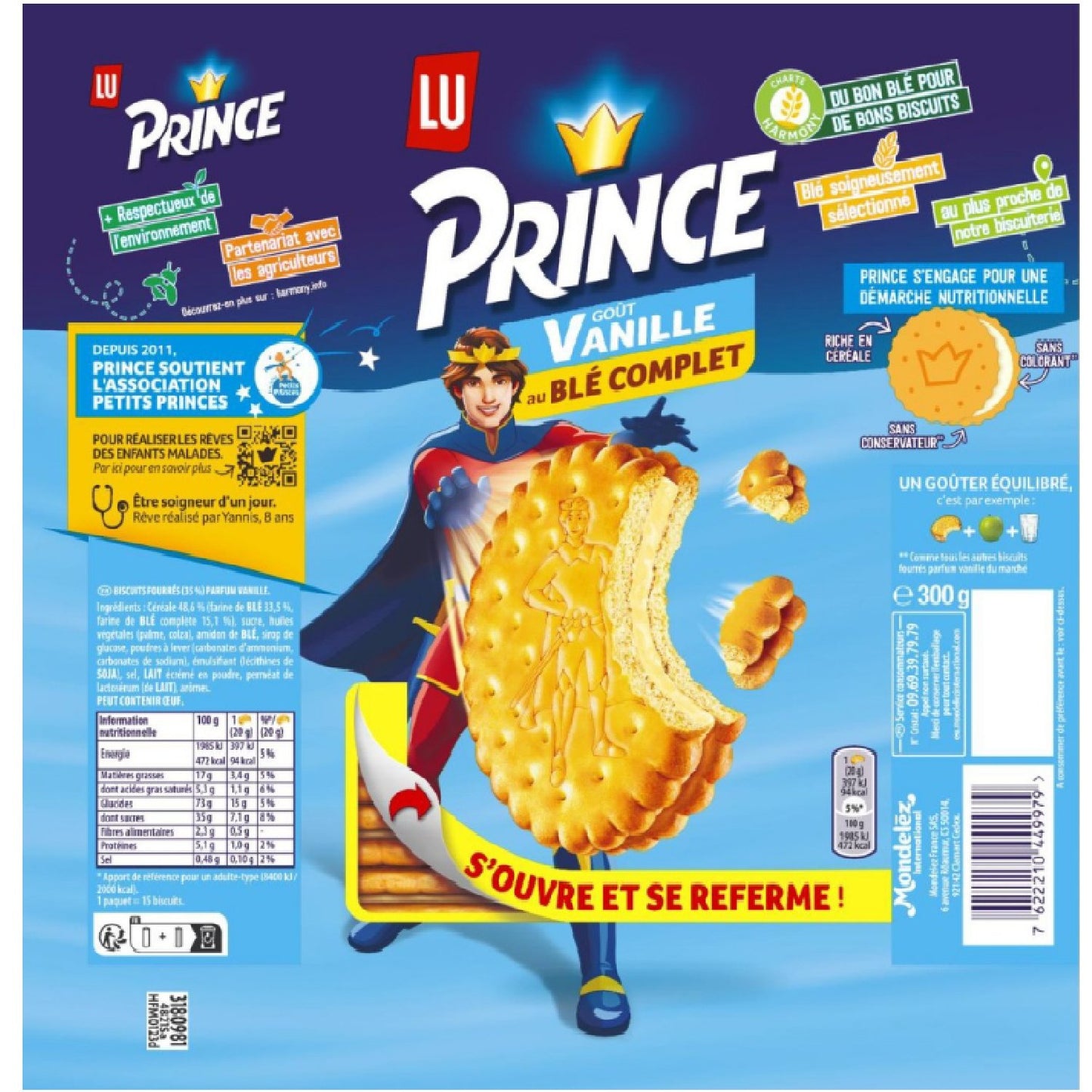 Prince LU Whole Wheat Vanilla Filled Biscuits