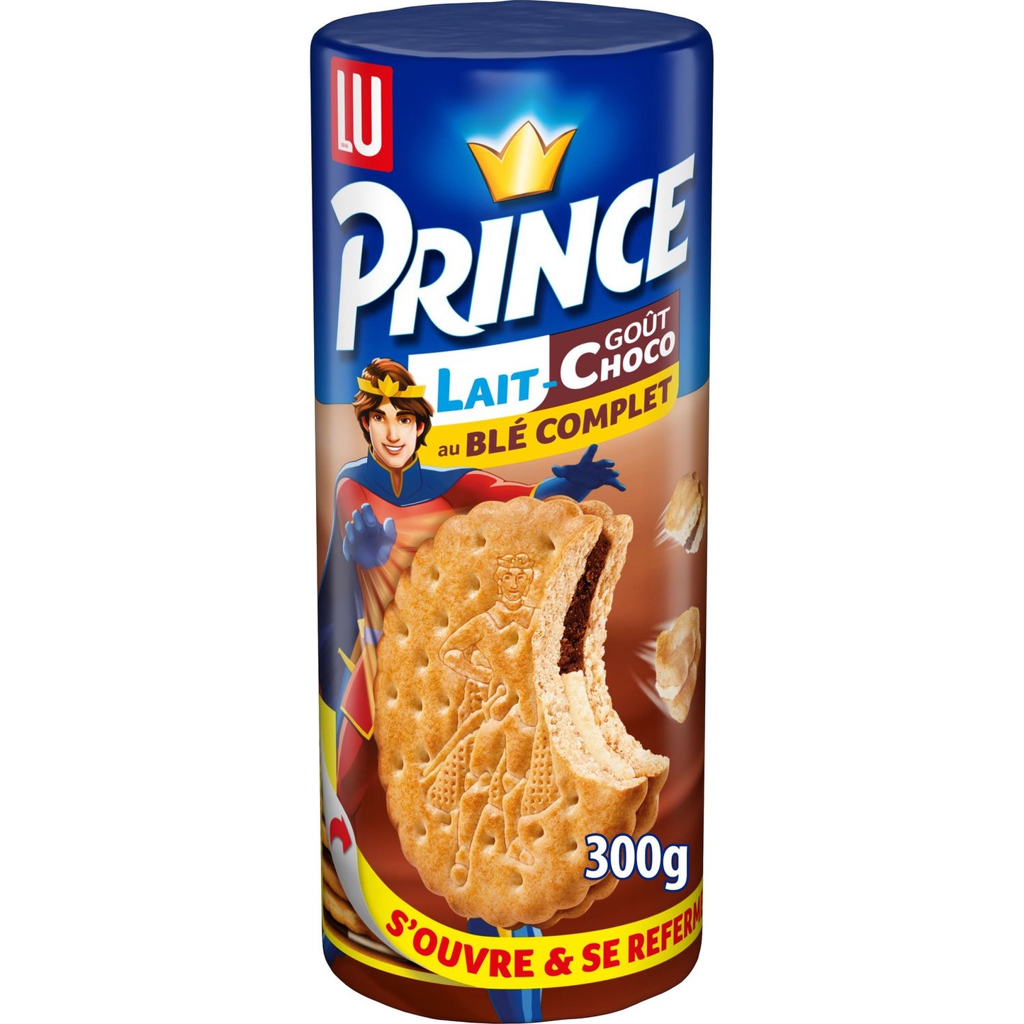 Prince LU Whole Wheat Milk Chocolate Filled Biscuits