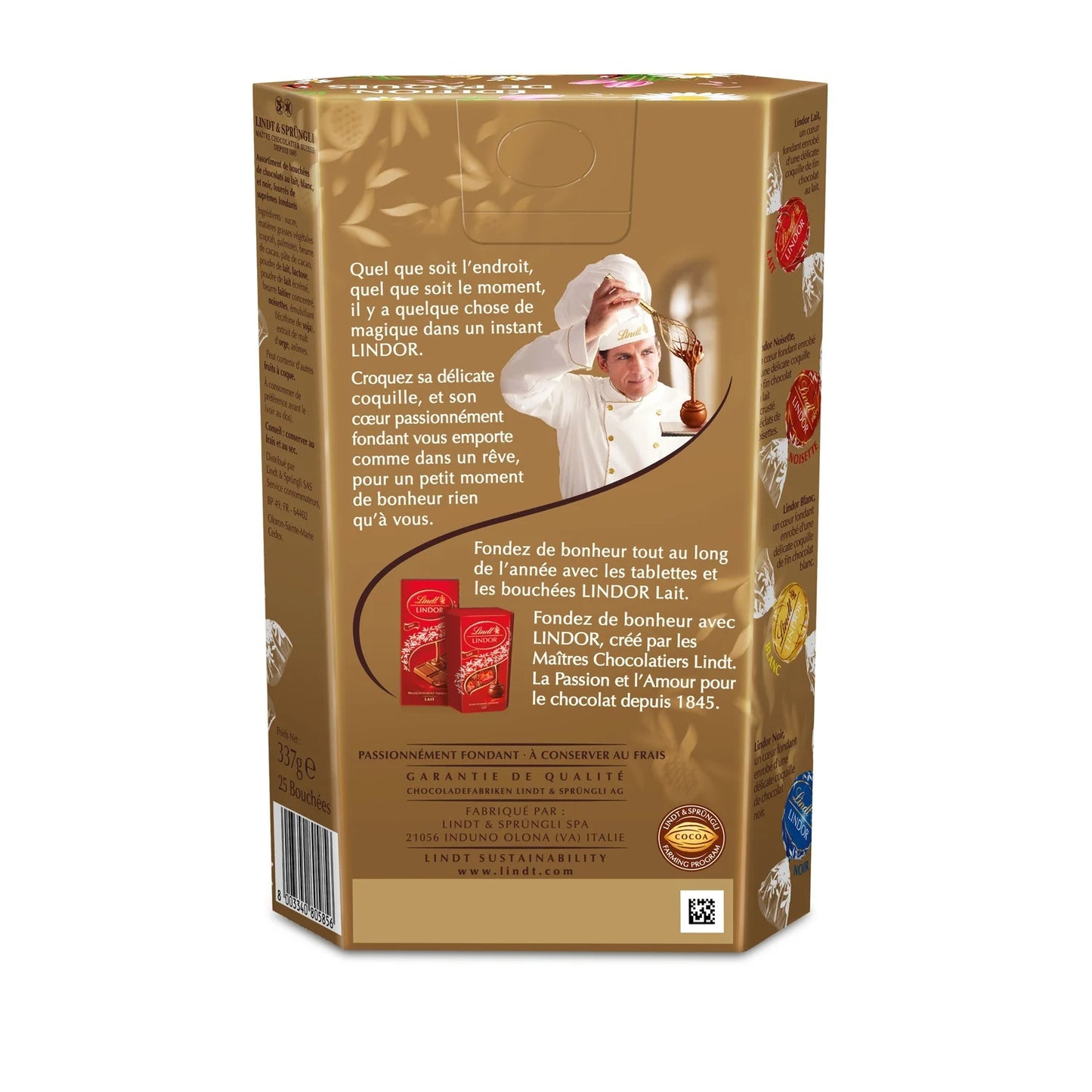 Lindt Lindor Assorted Milk, Dark, and White Chocolate Balls 200g