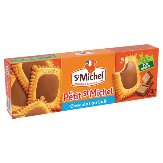 Le Petit St Michel Biscuits, Petit Beurre, Milk Chocolate Heart, ST MICHEL