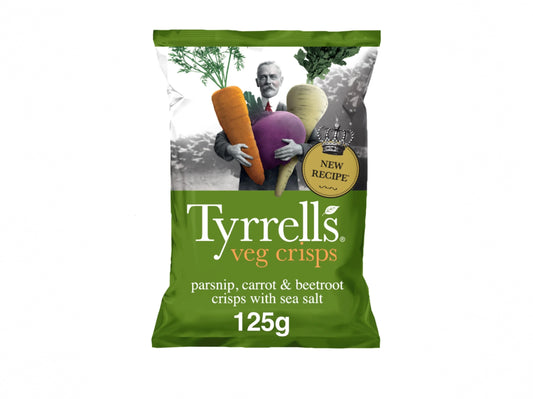 TYRRELL'S Chips de légumes Betterave, panais, carotte et sel de mer