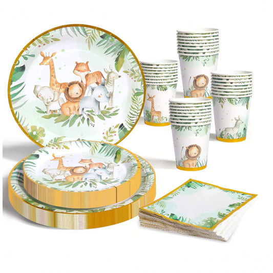 Jungle Animal Party Tableware Kit
